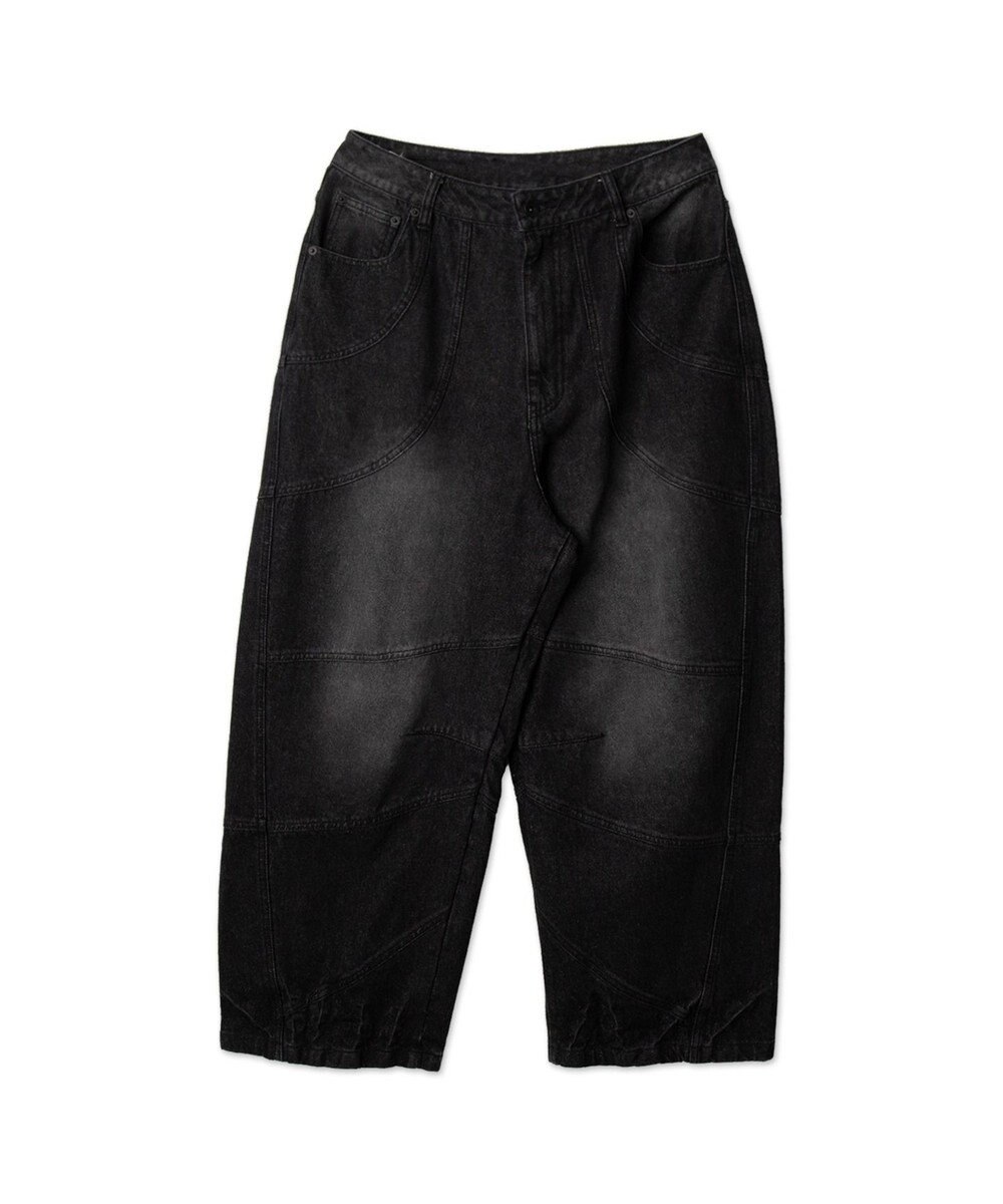 WEGO スーパービッグバレルレッグデニムパンツ 