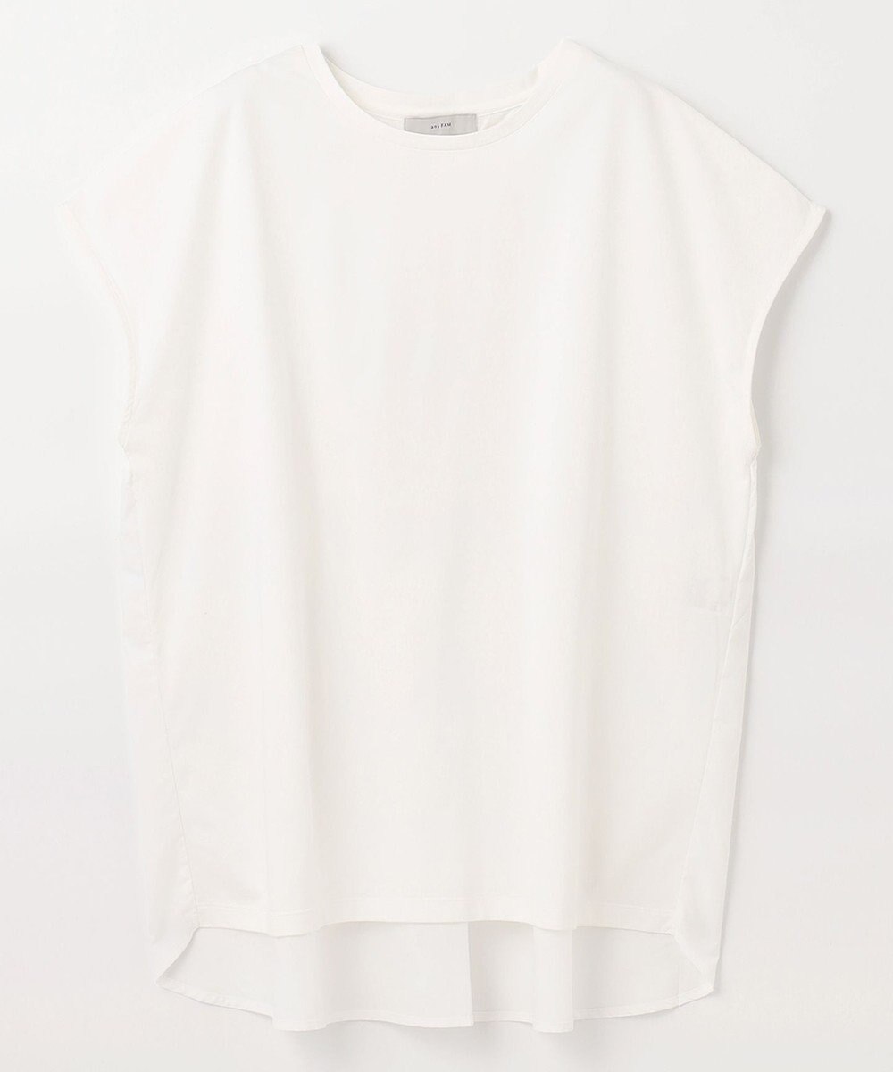 ANY L 【吸水速乾/シワになりにくい/アンチピリング】バックフレアフレンチスリーブカットソー 