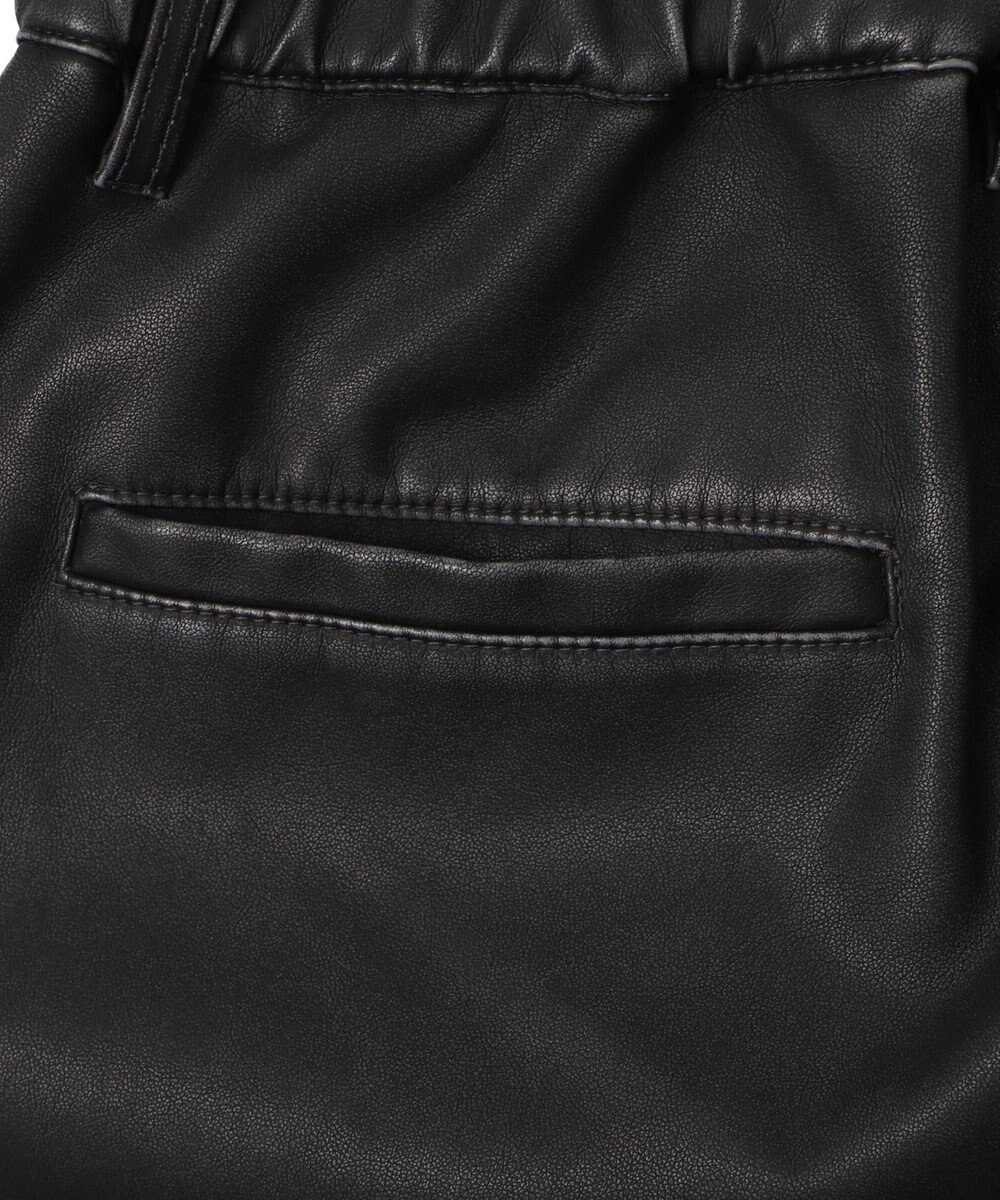 WEGO PUタックワイドトラウザー 