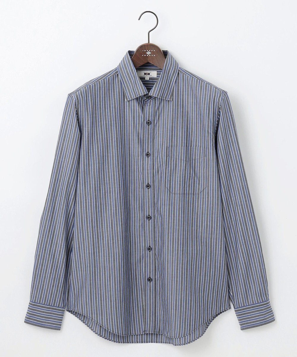 JOSEPH ABBOUD 【シルク×綿ブレンド】シルクコットンストライプ シャツ 