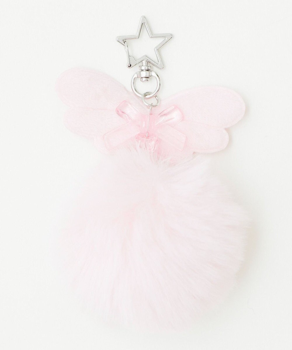 WEGO ファーぽんぽんエンジェルキーホルダー 