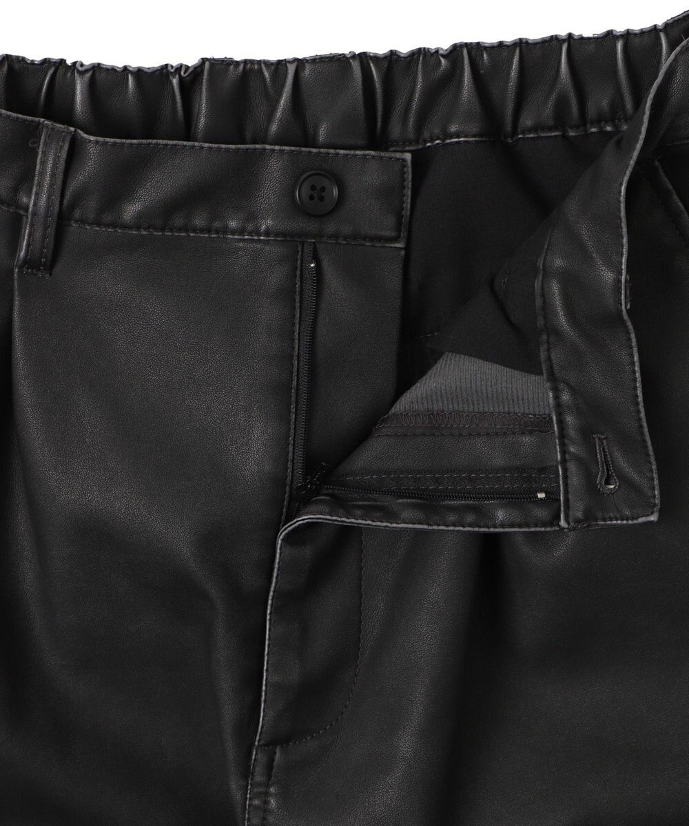 WEGO PUタックワイドトラウザー 