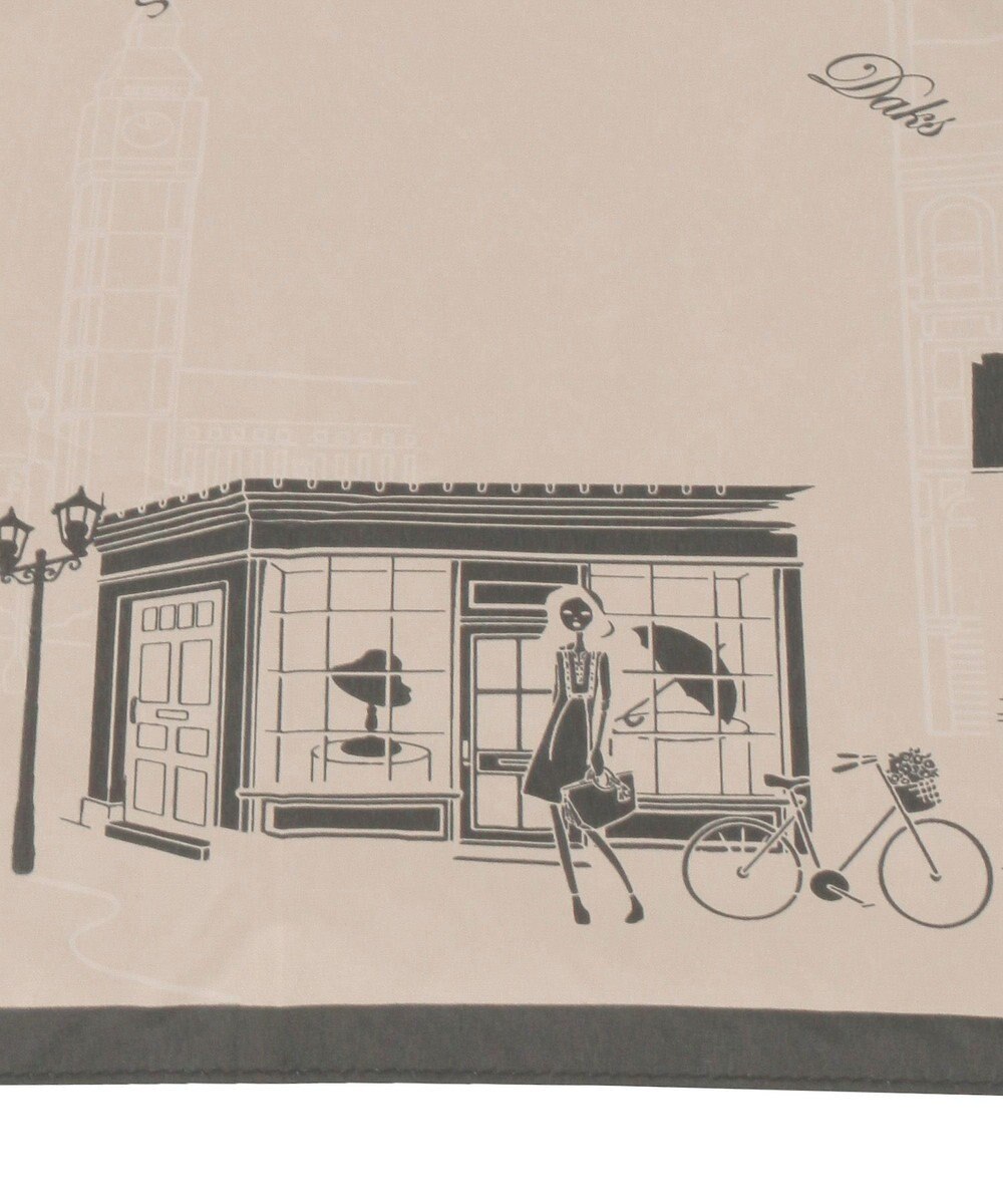 MOONBAT DAKS(ダックス) 晴雨兼用日傘 折りたたみ傘 街並み フワクール生地使用 