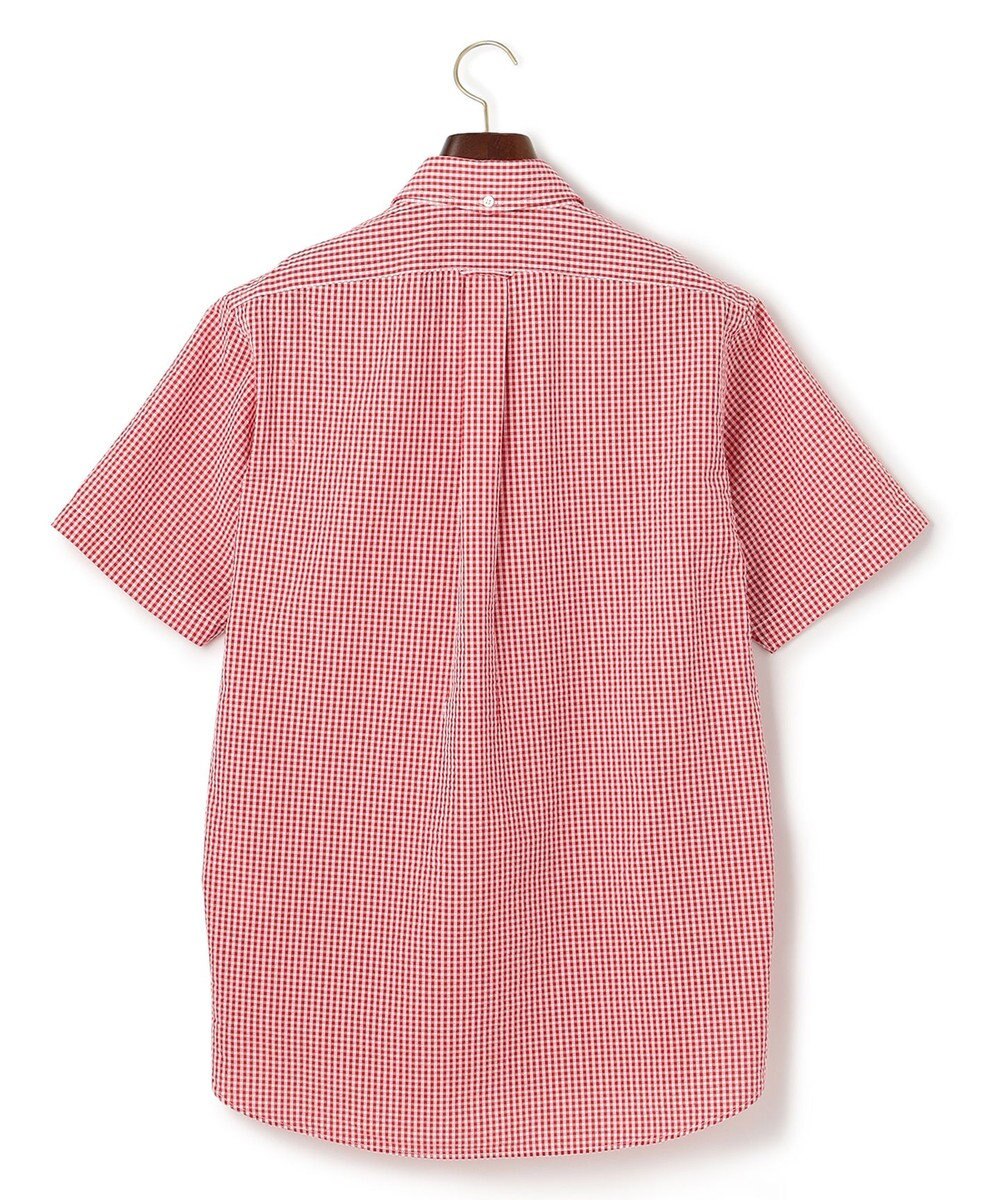 J.PRESS MEN オーガニックコットンサッカーギンガムチェックシャツ 