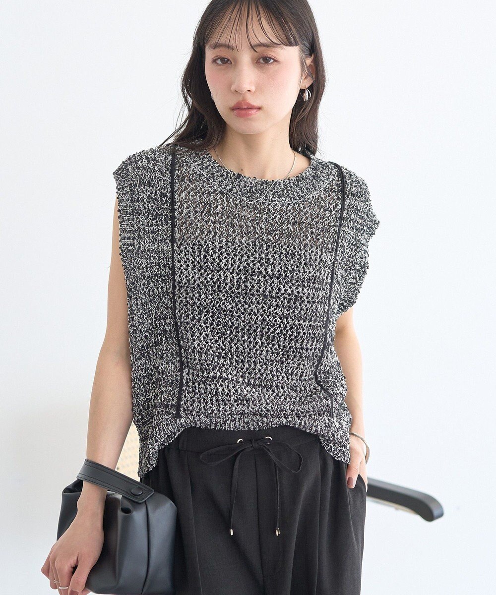 earth music&ecology 配色ラインＭＩＸニットベスト 