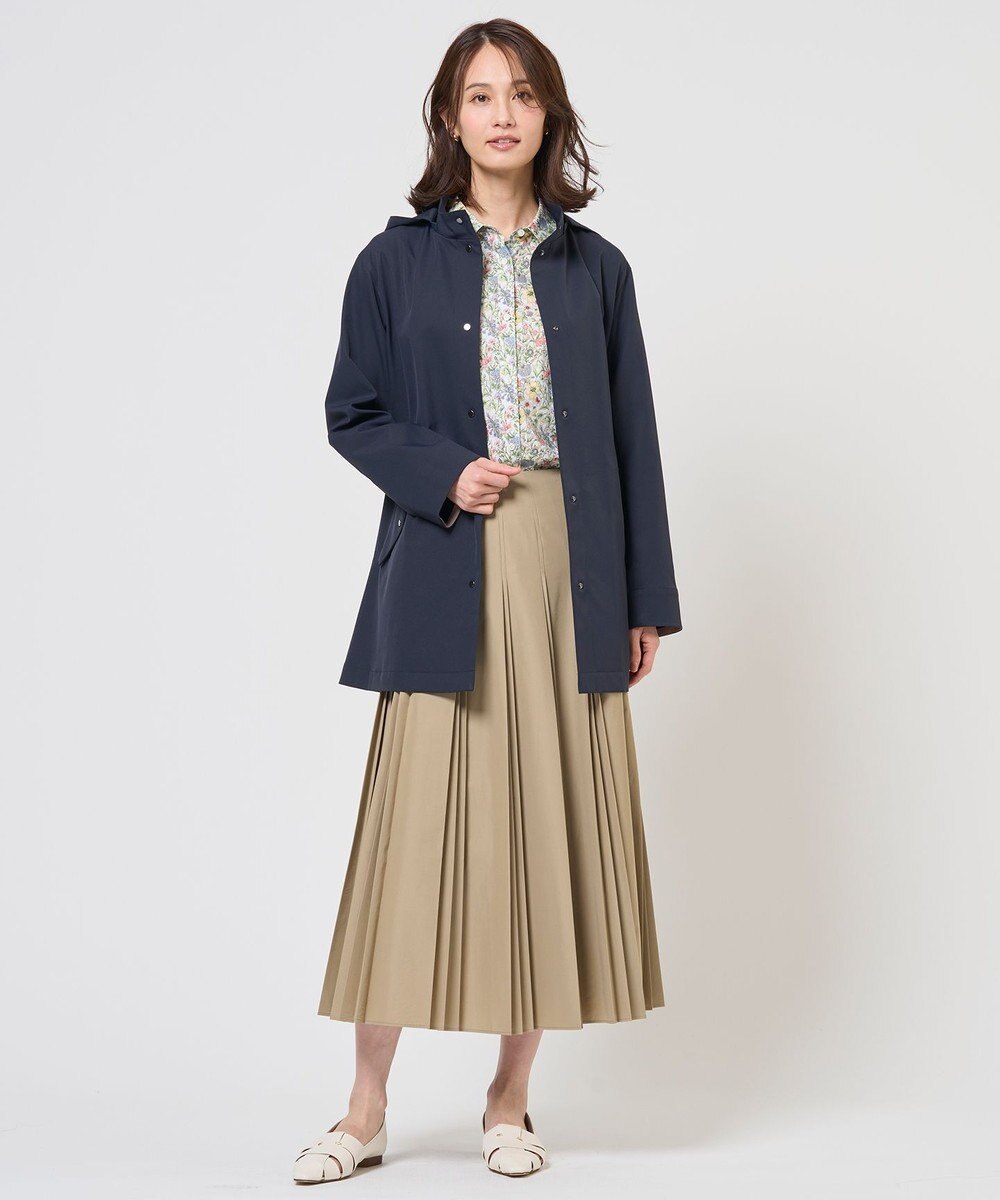 J.PRESS LADIES L 【2way】ドライツイルストレッチ フーデット アウター 