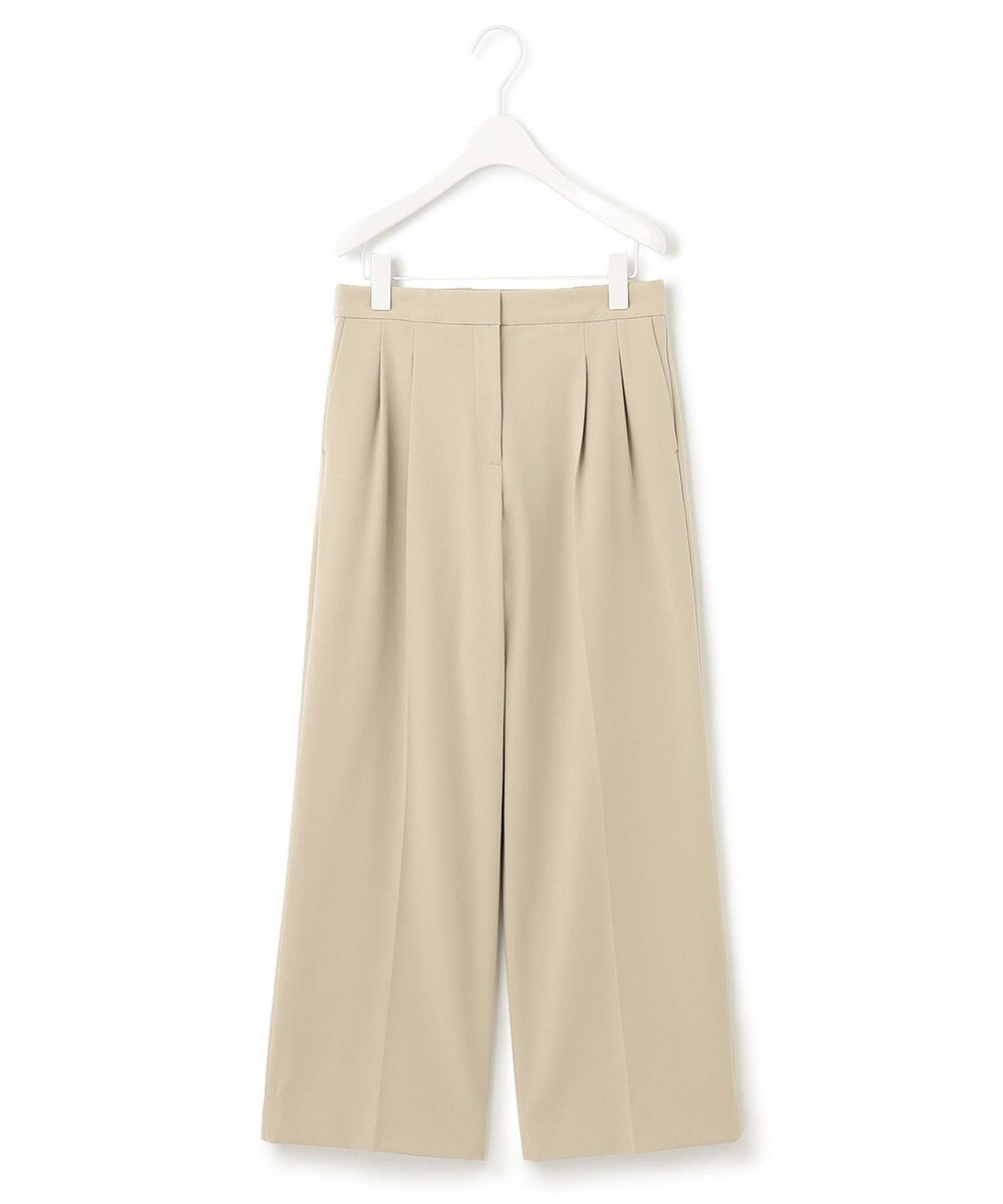 ICB 【洗える】T/Rドライギャバ  ワイドストレートパンツ 