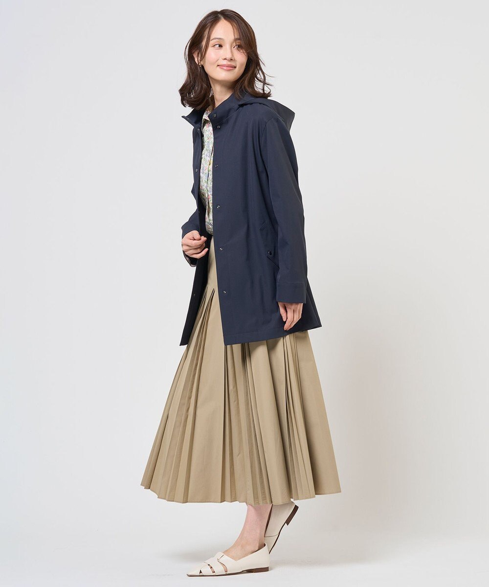 J.PRESS LADIES L 【2way】ドライツイルストレッチ フーデット アウター 