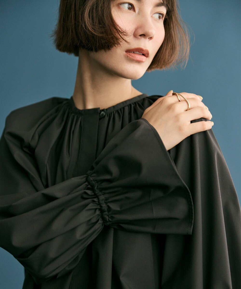 #Newans 【洗濯機可】フルギャザーブラウス 