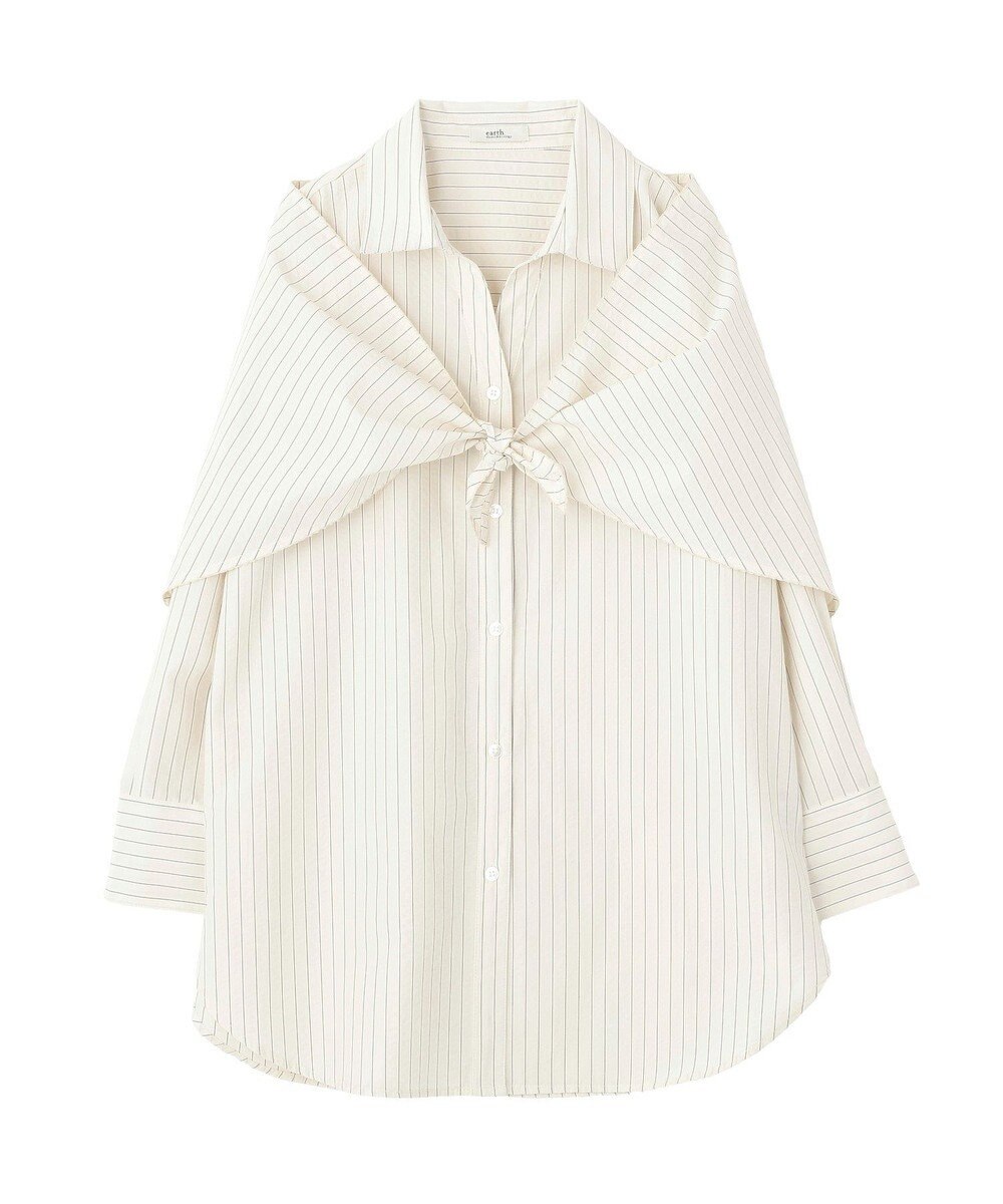 earth music&ecology 【SET ITEM】スカーフ付きスキッパーシャツ 