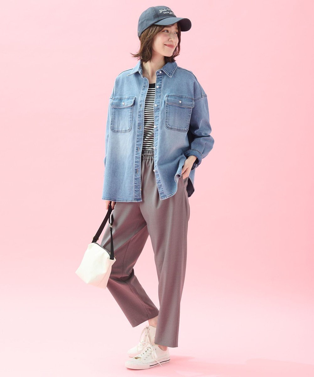 ANY 【洗濯機可/ストレッチ】デニムシャツ 