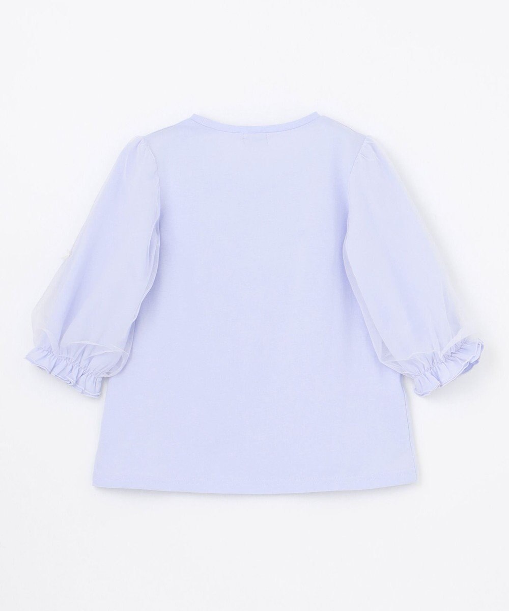 ANY KIDS リボン×チュール 七分袖Tシャツ 