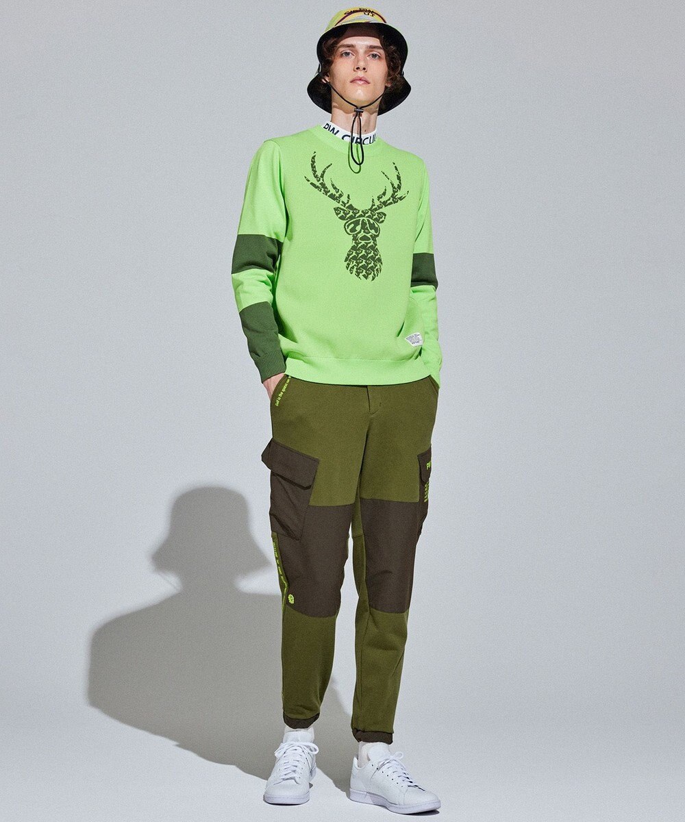 PW CIRCULUS 【イージーケア/軽量】【MEN】 DEER モチーフニット 