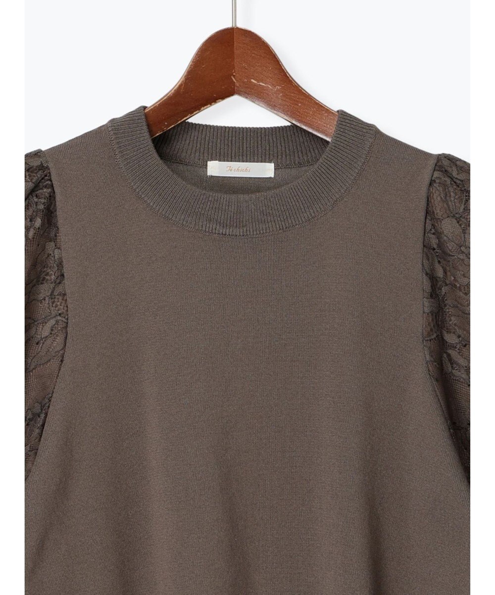 Te chichi レースバルーンスリーブニット 