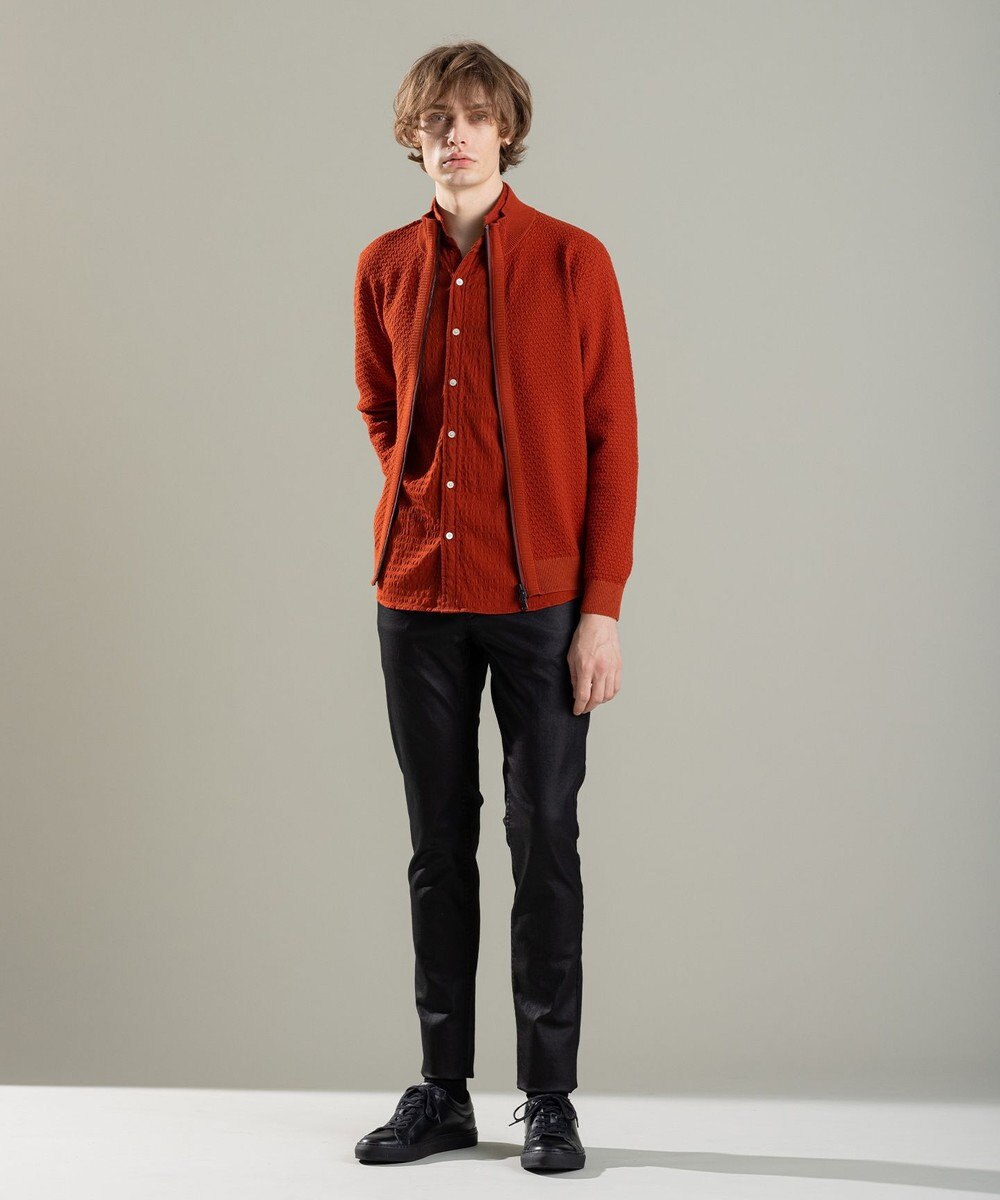 JOSEPH HOMME トリックジャガードストレッチ　ウイングカラーシャツ 