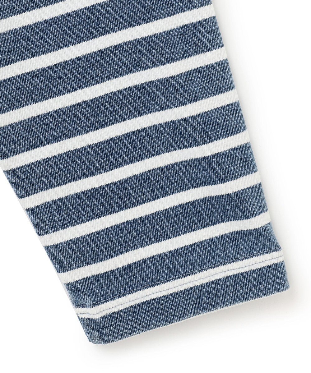 J.PRESS YORK STREET 【UNISEX】インディゴボーダーロングTシャツ 