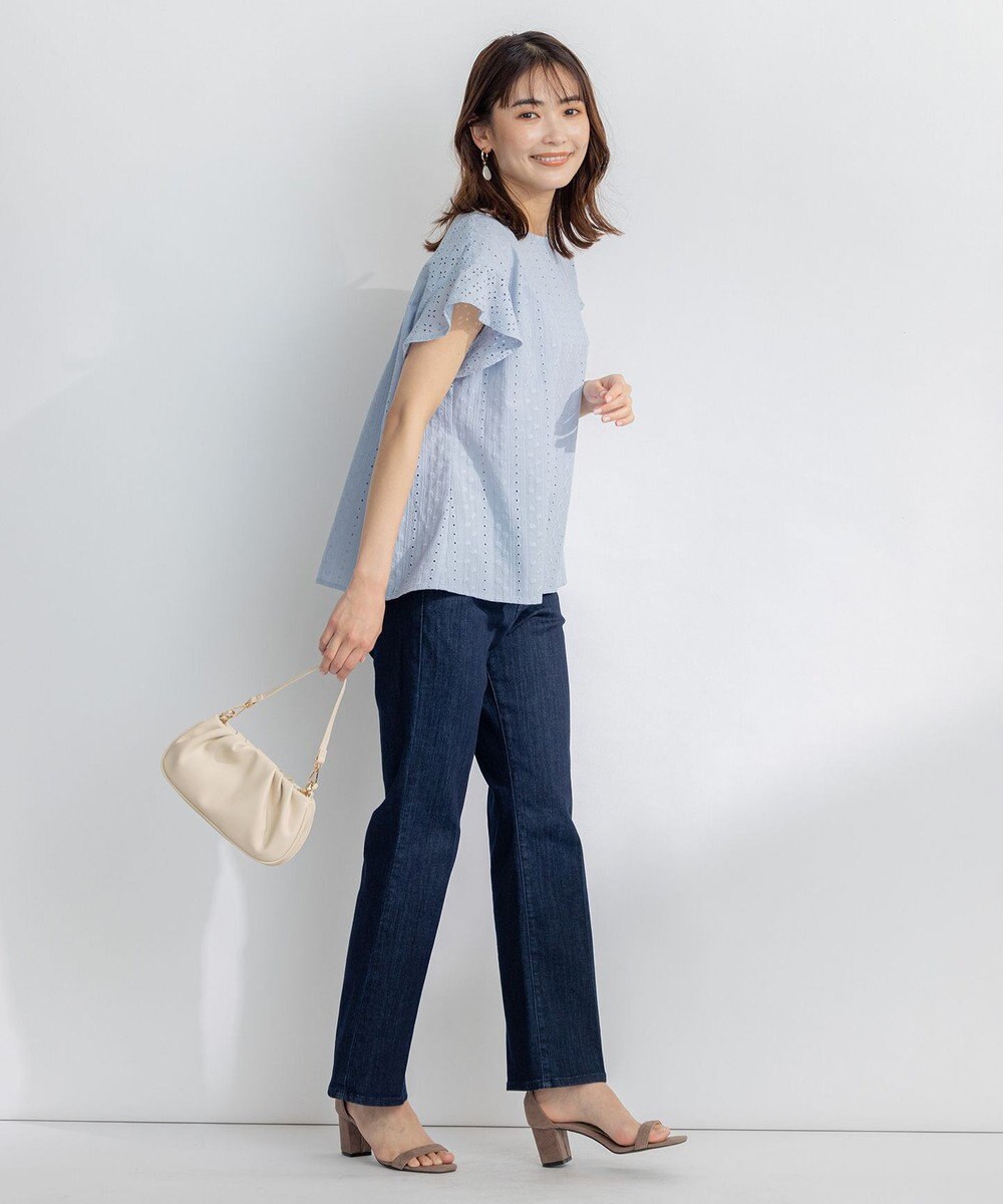 組曲 S エンブロイダリーレースフレンチスリーブ ブラウス 