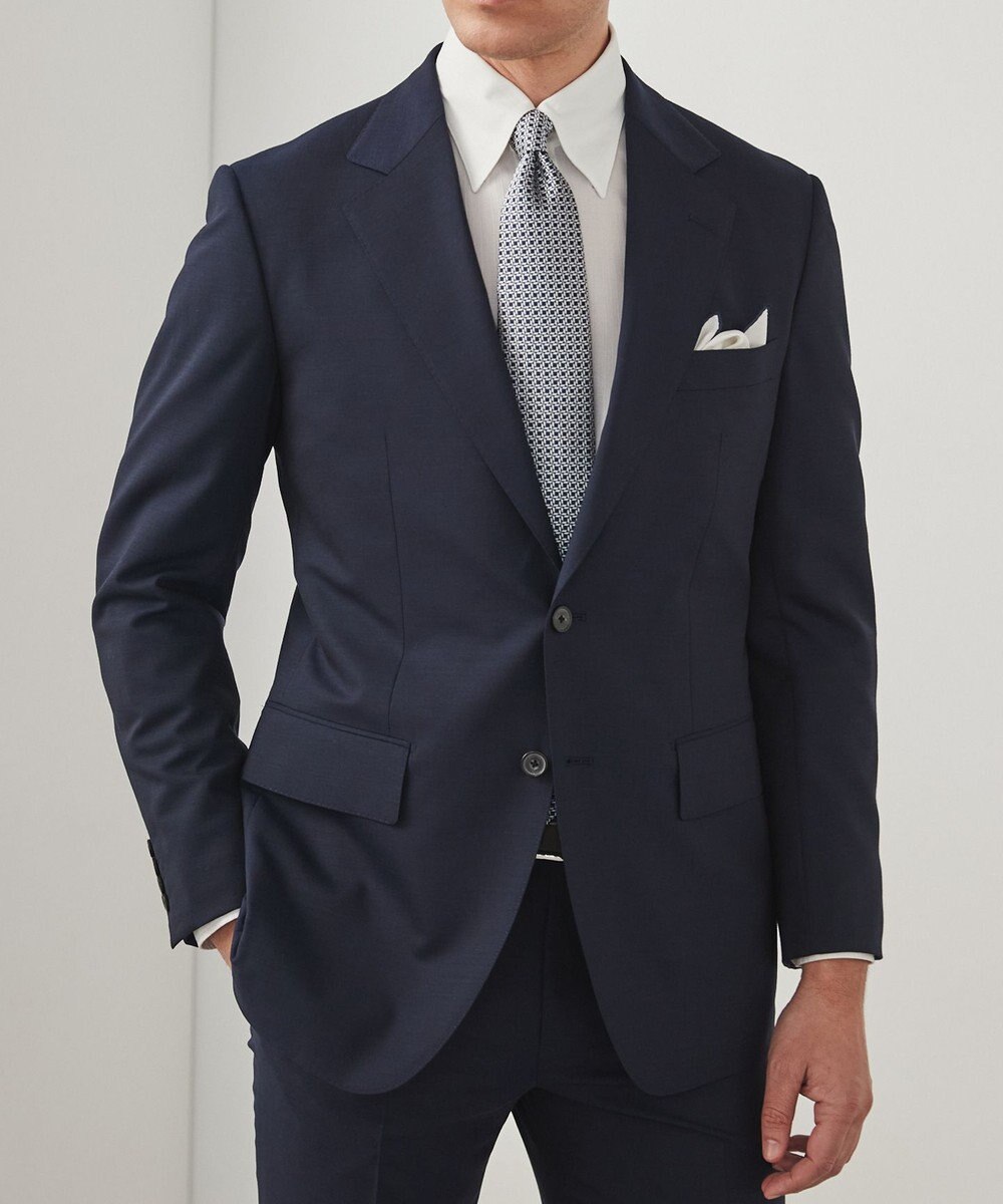 GOTAIRIKU 春夏向け【形態安定】SUMMERPREMIUMPLEATS_スナップダウンカラー _織柄_ 長袖ドレスシャツ(25年春夏モデル) 