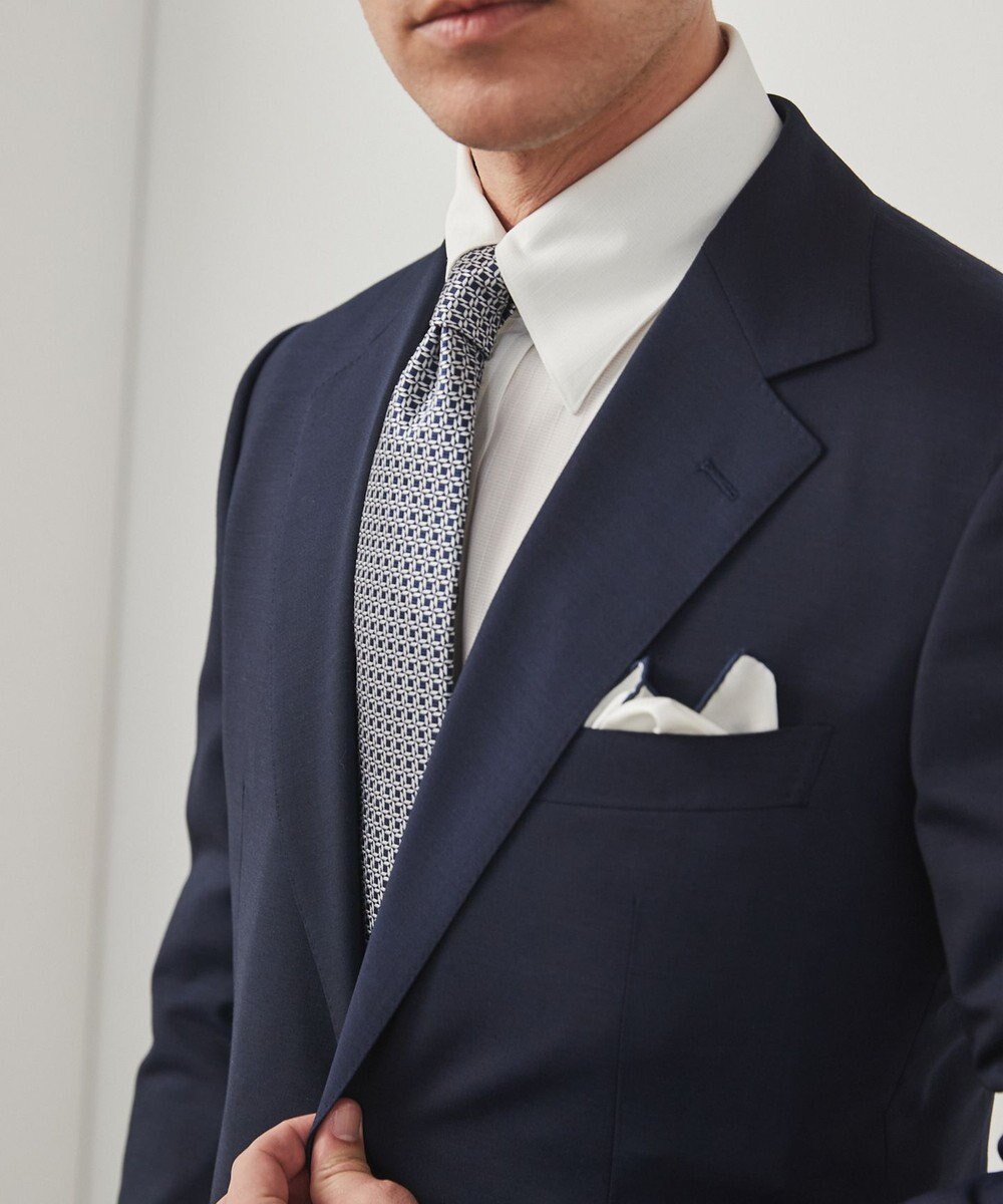 GOTAIRIKU 春夏向け【形態安定】SUMMERPREMIUMPLEATS_スナップダウンカラー _織柄_ 長袖ドレスシャツ(25年春夏モデル) 