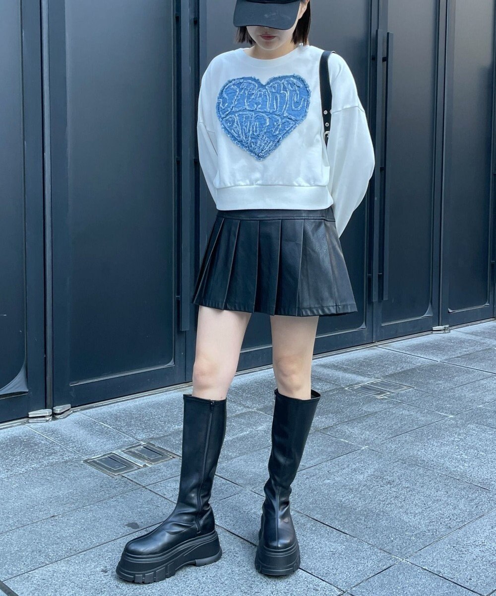 WEGO デニムワッペンプルオーバー 