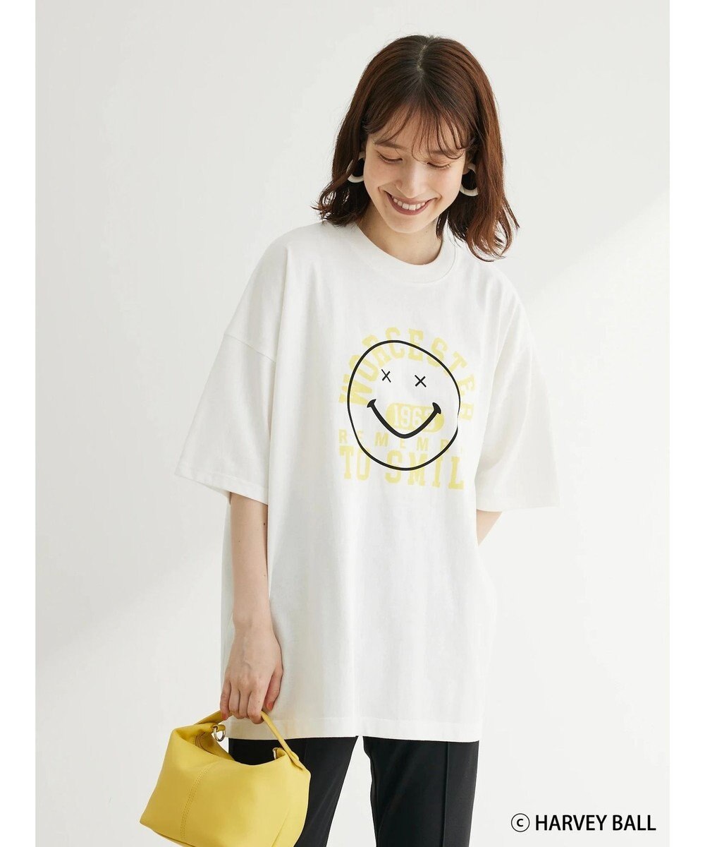 Green Parks Ｓｍｉｌｅｙ　Ｆａｃｅ／スマイルロゴＢｉｇＴシャツ White