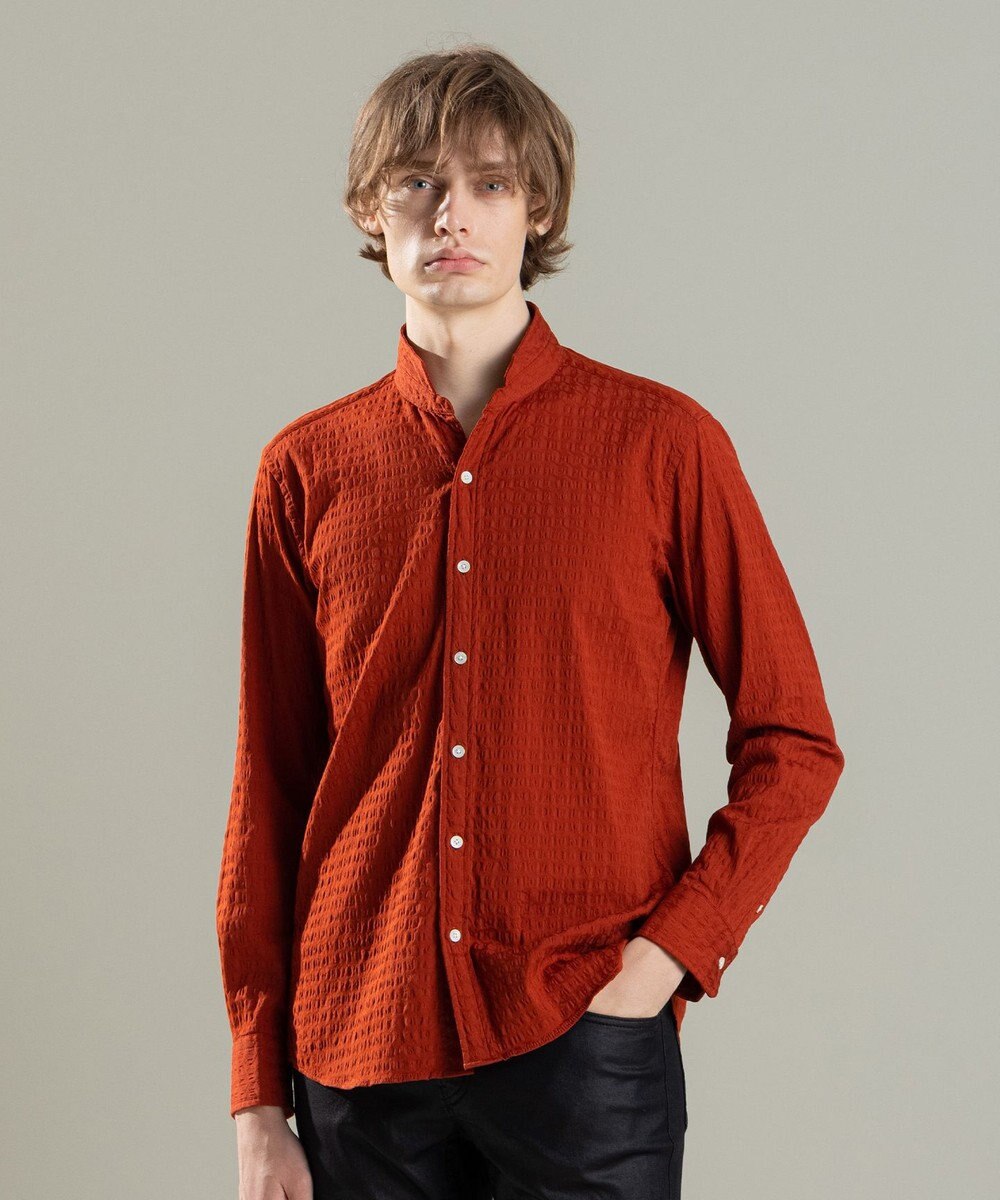 JOSEPH HOMME トリックジャガードストレッチ　ウイングカラーシャツ 