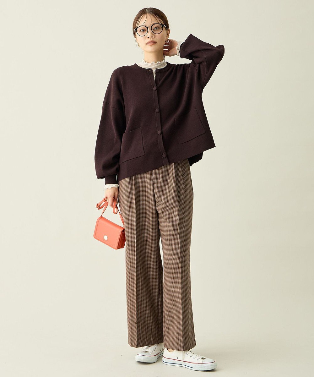 ANY スウェットライクニットカーディガン 