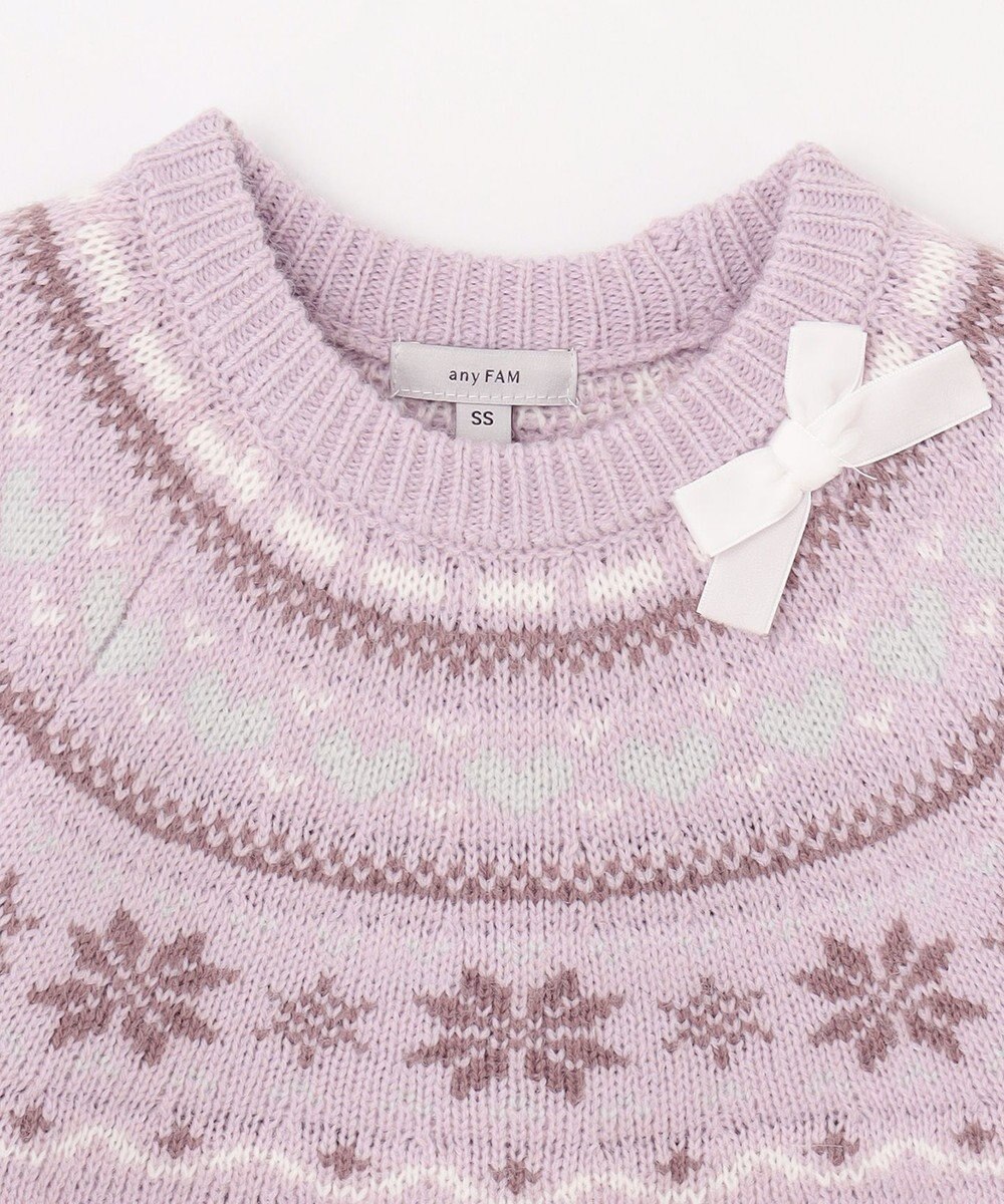 ANY KIDS ノルディック柄 ニット 