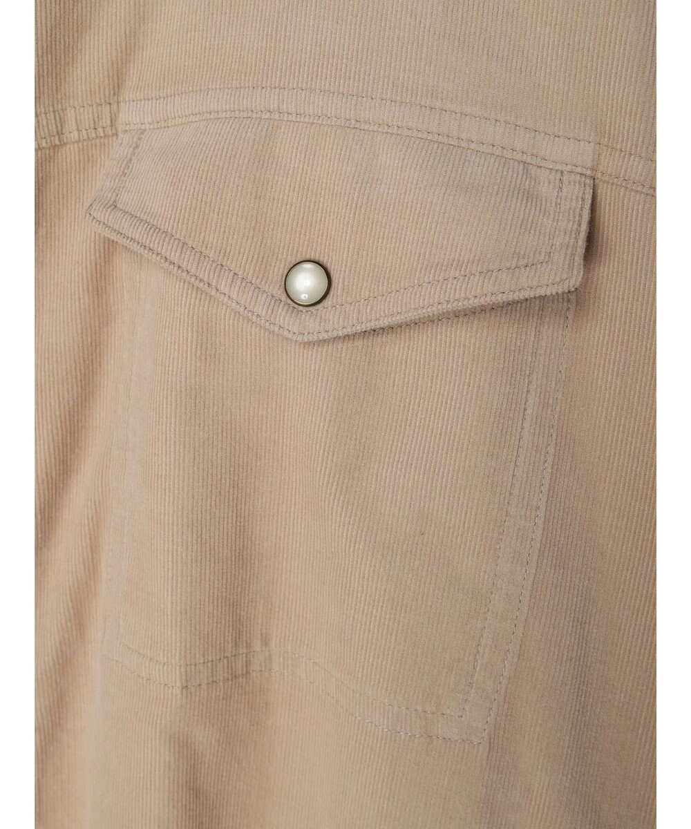 CRAFT STANDARD BOUTIQUE コーデュロイパールドット釦ワンピース 