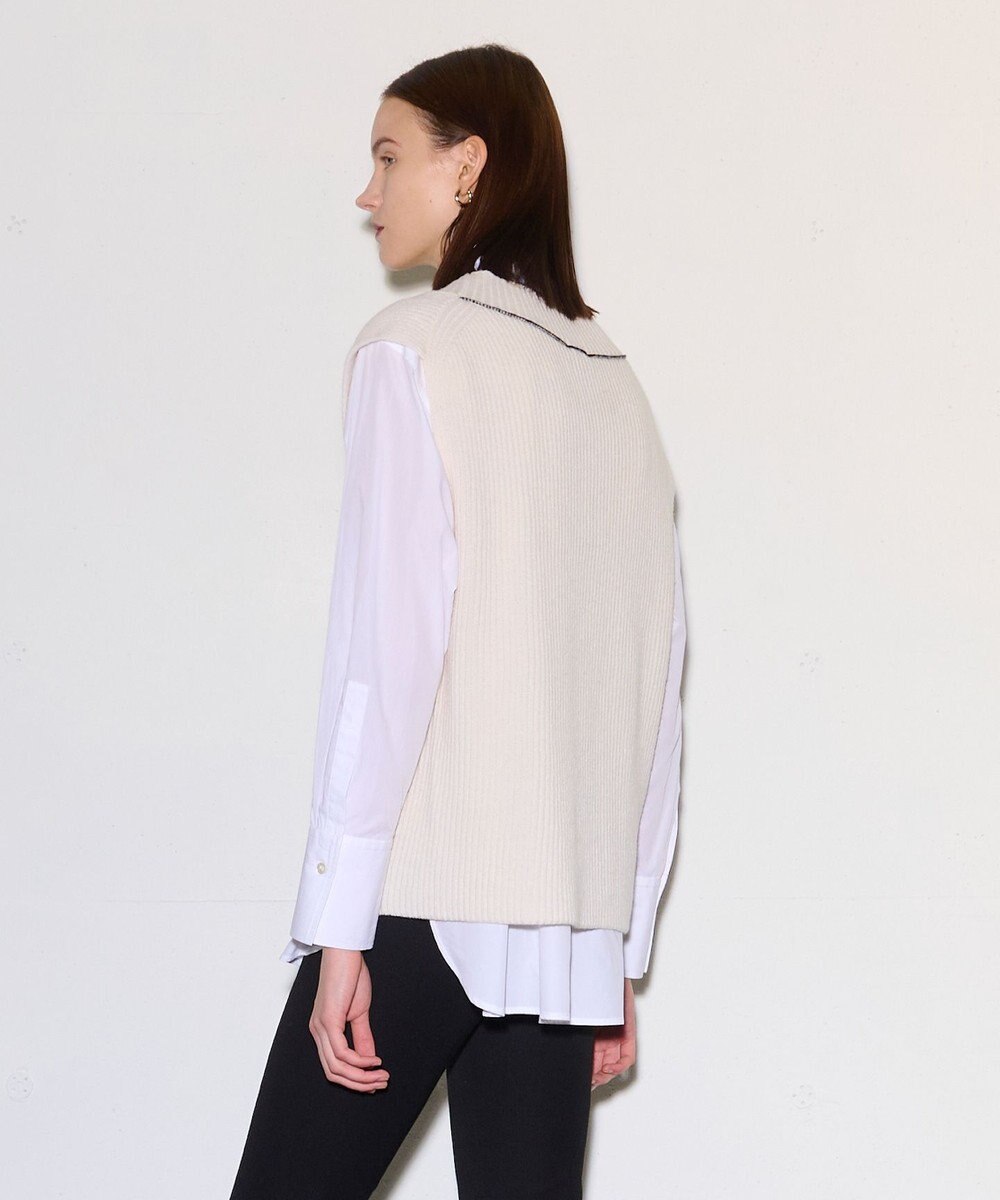 JOSEPH ポプリンシャツ×ニットベスト 