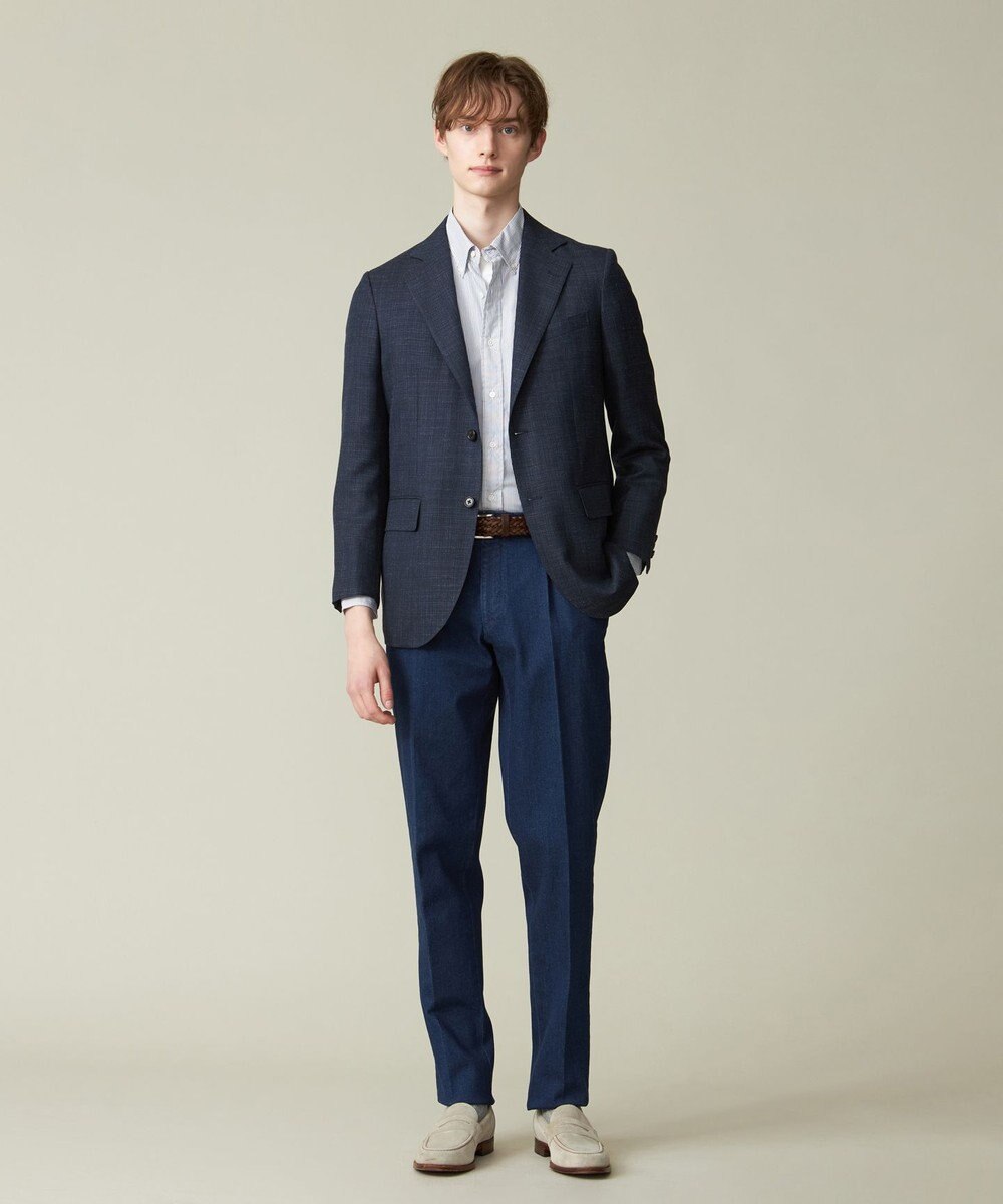 J.PRESS MEN ポプリンマルチストライプ ボタンダウンシャツ 