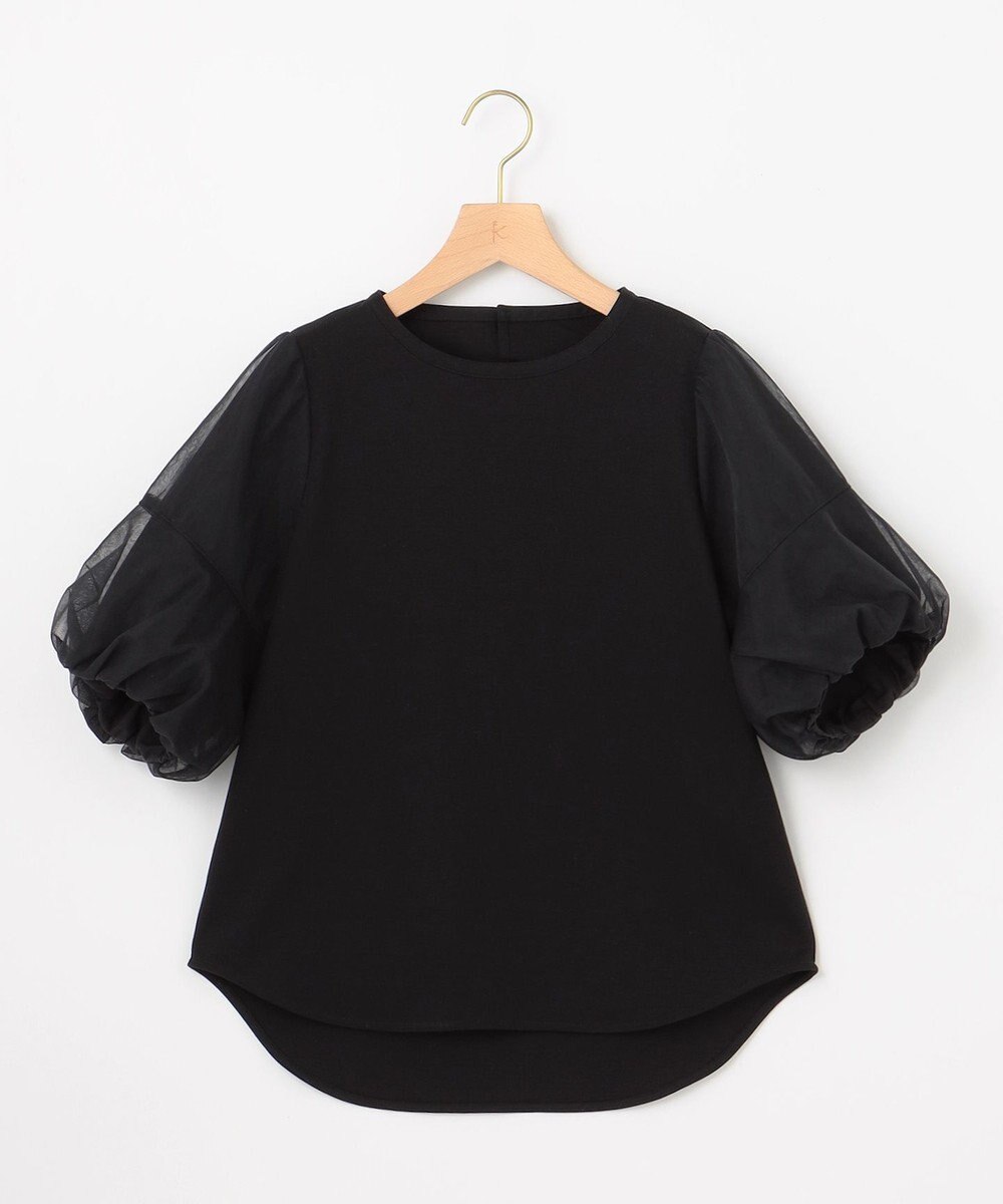 組曲 L 【WEB限定】チュールポンチドッキング Tシャツ 