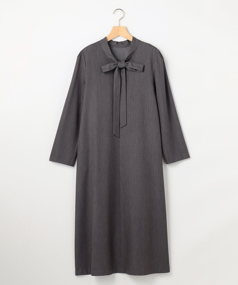 組曲 S 【前後着用可】ラメストライプボウタイ ワンピース 