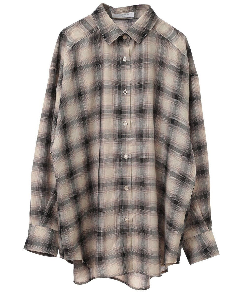 Green Parks オンブレーチェックライトシャツ 