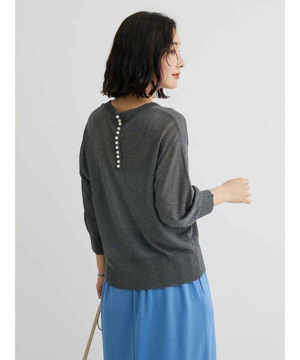 Green Parks ・ＥＬＥＮＣＡＲＥ　ＤＵＥバックパールシアー５分ニット 