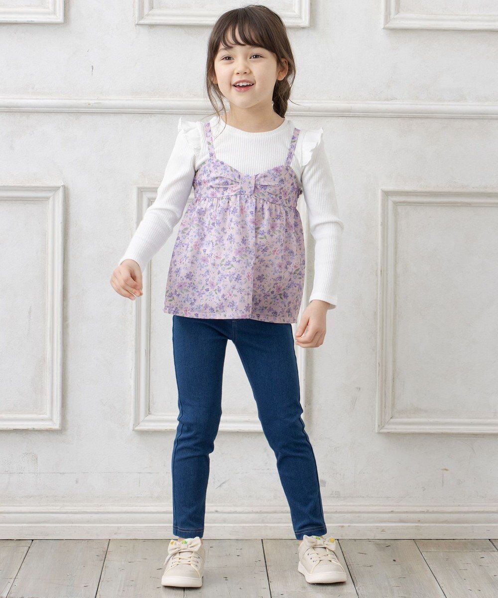 ANY KIDS 花柄キャミセット 長袖 Tシャツ 