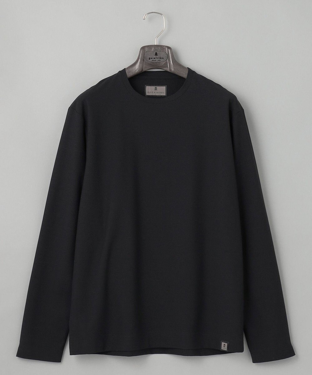 GOTAIRIKU ジャケットのインナーに最適【WEB&一部店舗限定】キレイ目 鹿の子 ビズ長袖Tシャツ 