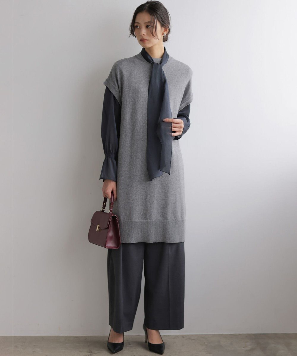 組曲 L 【WEB限定】シャイニーオーガンボウタイ付き ブラウス 