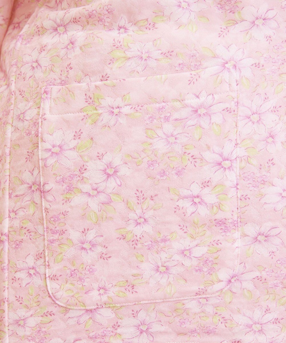 Wing 【数量限定　特別価格】 パジャマ 長袖 長ズボン 綿混(本体) キルトニット素材 保温性 あたたかい 前開きタイプ 丸首 花柄 レディース EP6914 ウイング／ワコール 