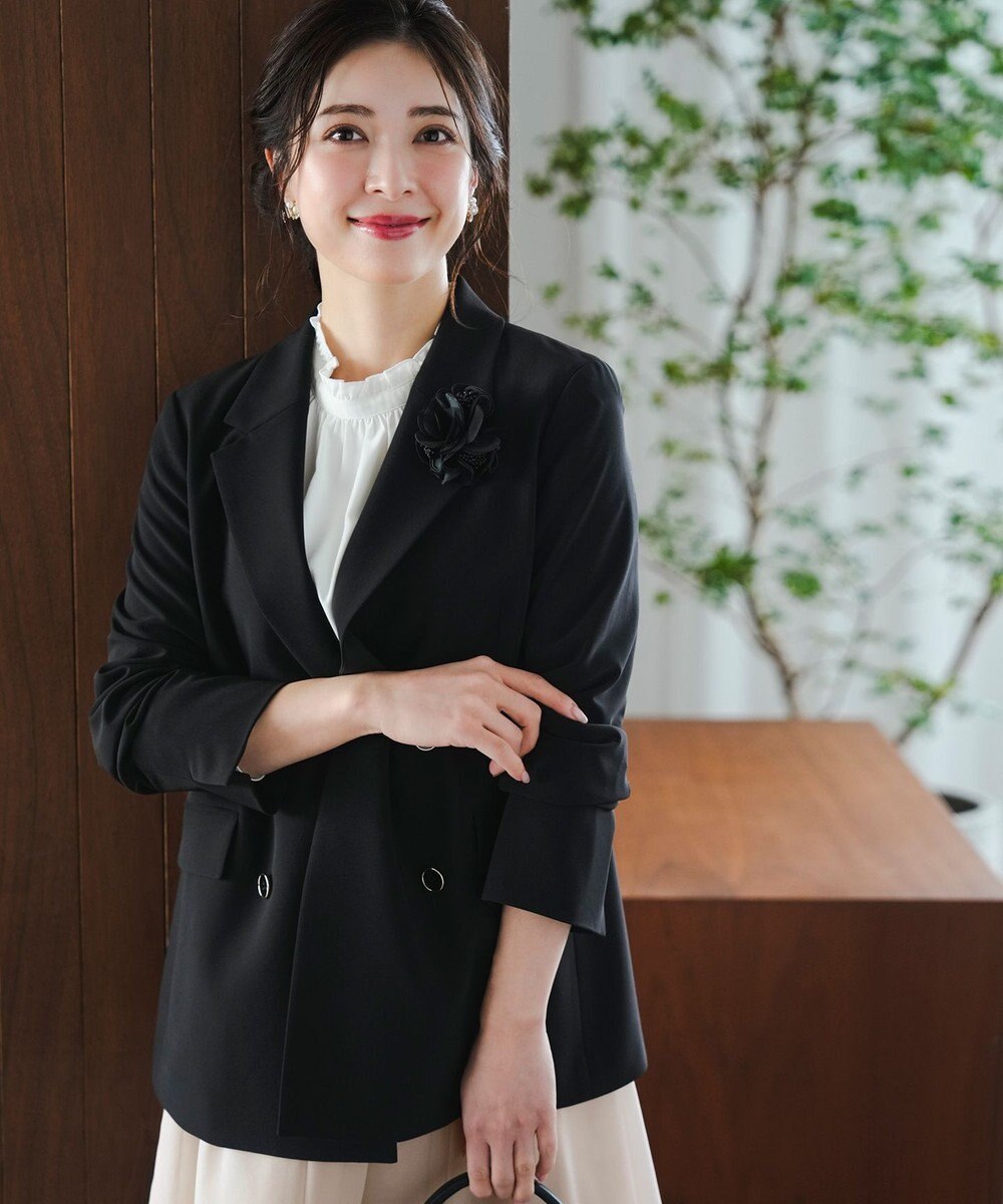 ANY SIS L セレモニーダブルクロス テーラードジャケット 