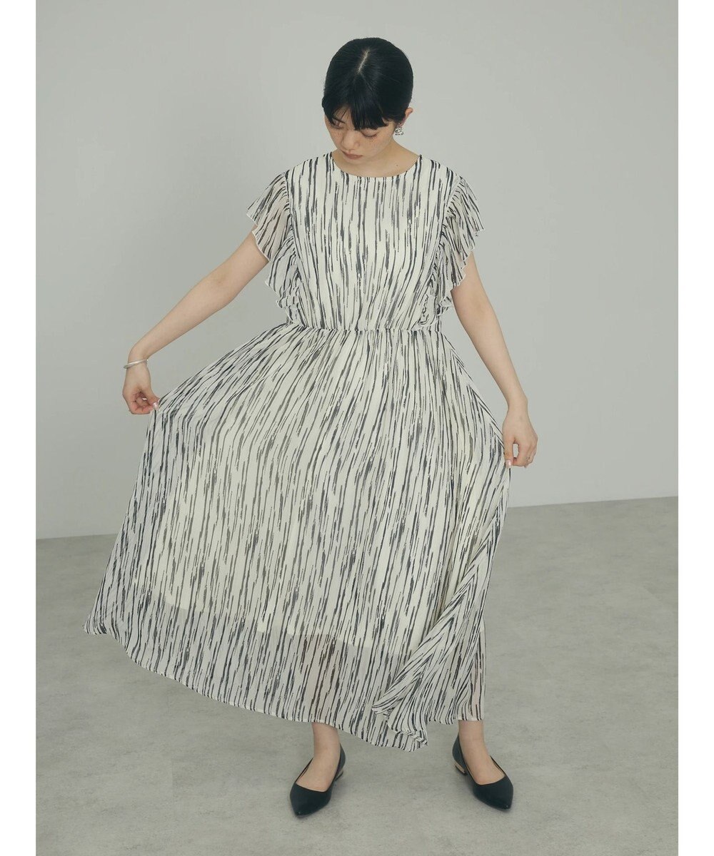 Green Parks ａ．肩フリルプリントワンピース 