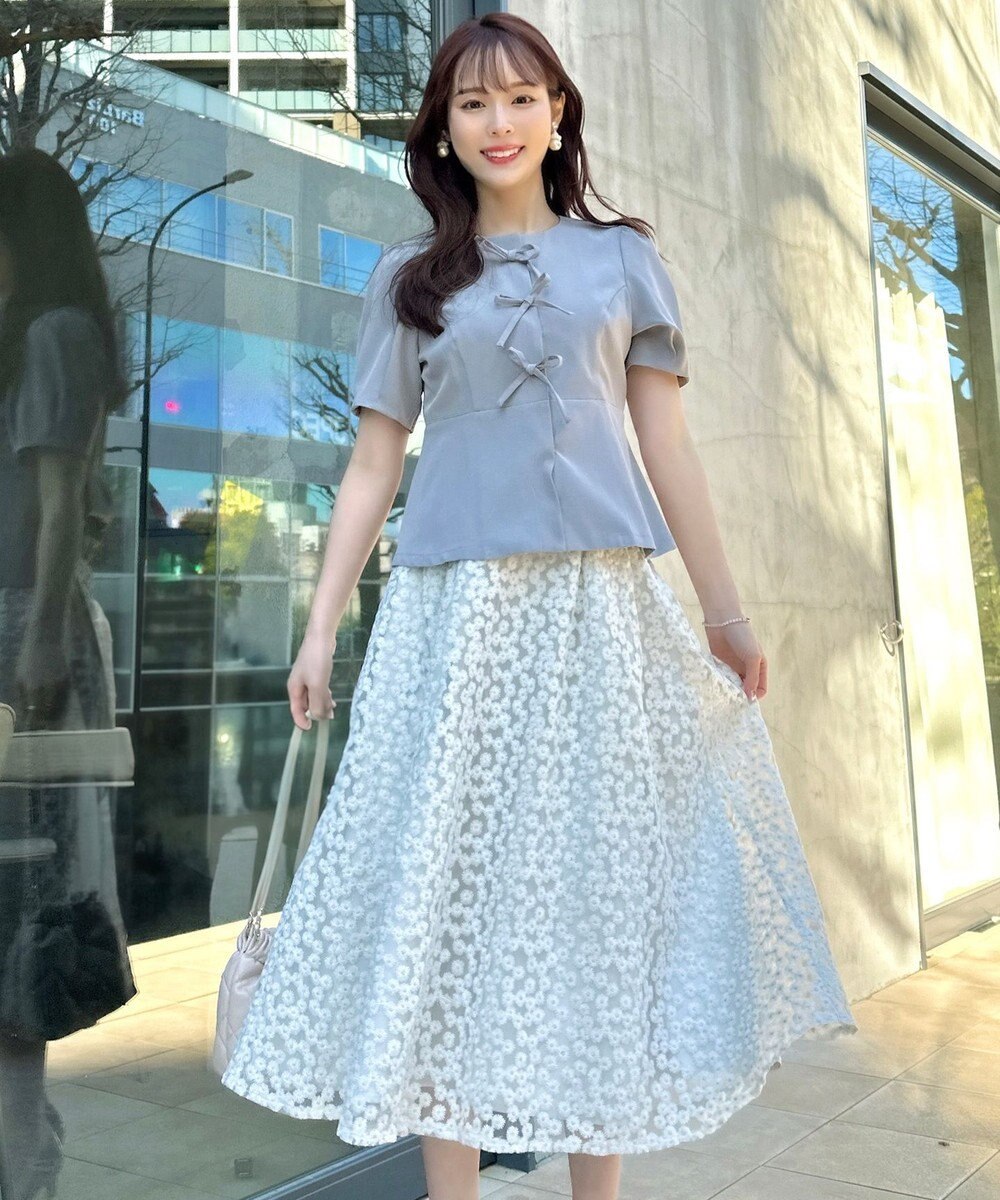 Feroux リボンブラウス ジャケット 