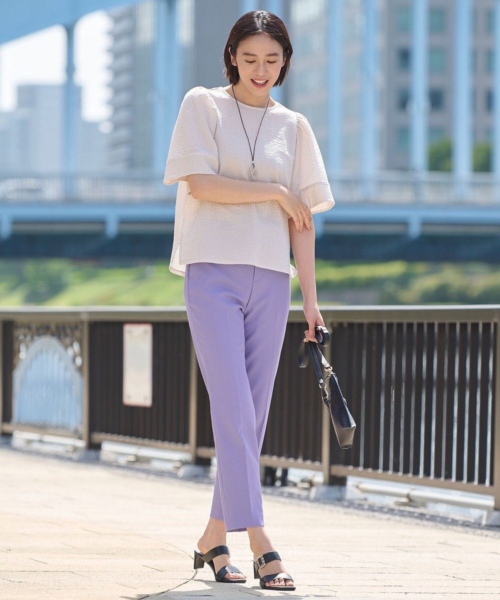 自由区 【WEB限定・洗える・XSサイズあり】シャドウサッカー カットソー 