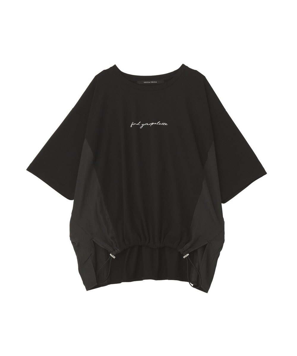 YECCA VECCA 裾ドロストデザインロゴTee 