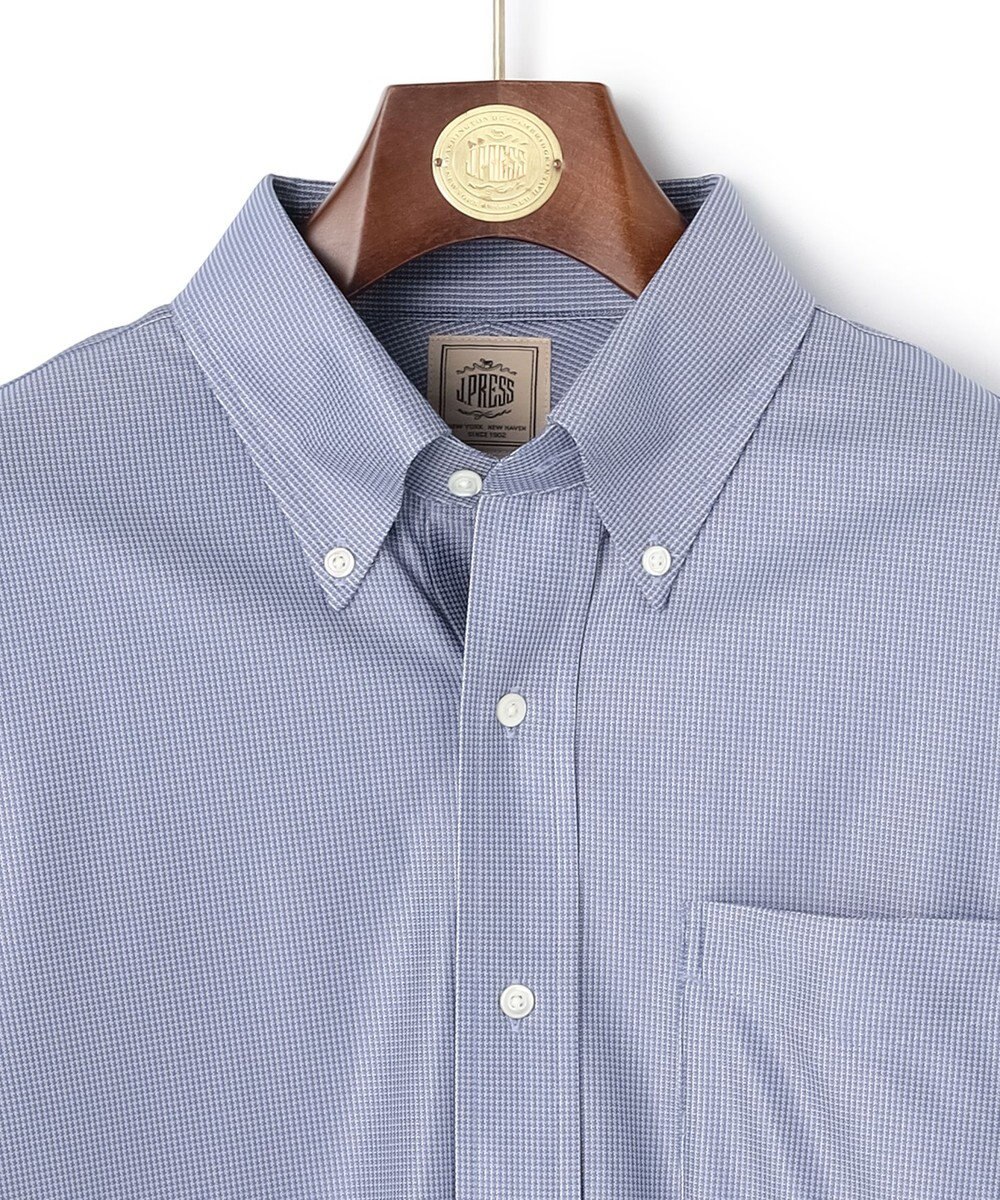 J.PRESS MEN 【吸水速乾 / UVケア / 高通気性】【SMART TECH】ハウンドトゥース ジャージーシャツ 