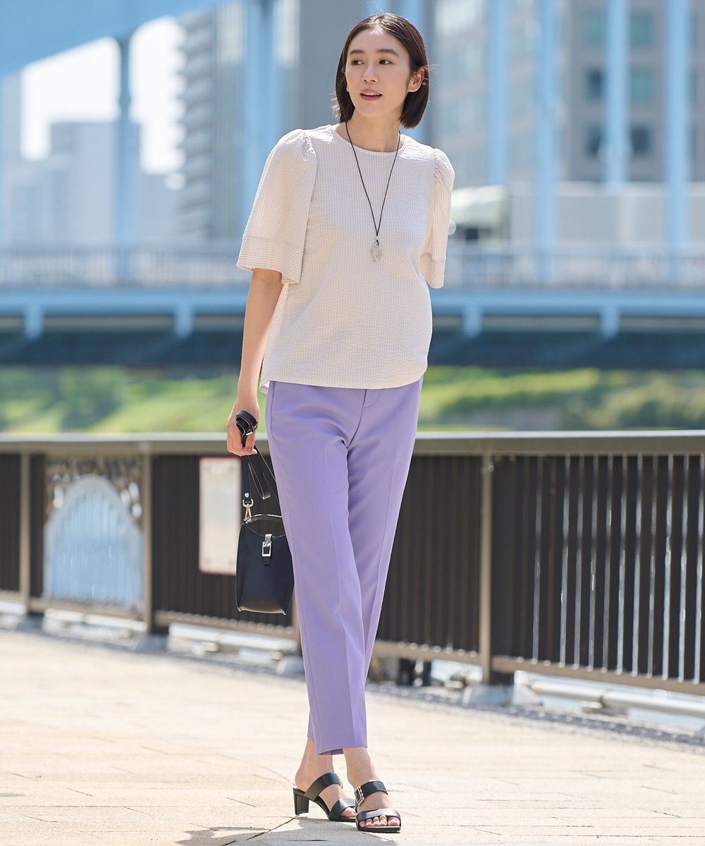 自由区 【WEB限定・洗える・XSサイズあり】シャドウサッカー カットソー 