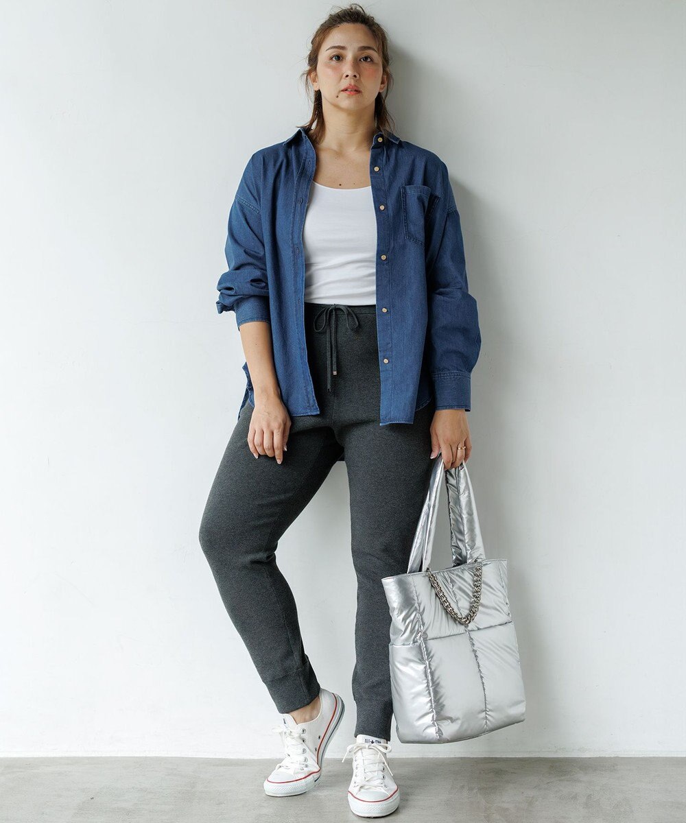 23区 L 【Lサイズ限定】ヴィスコースストレッチ ジョグ パンツ 