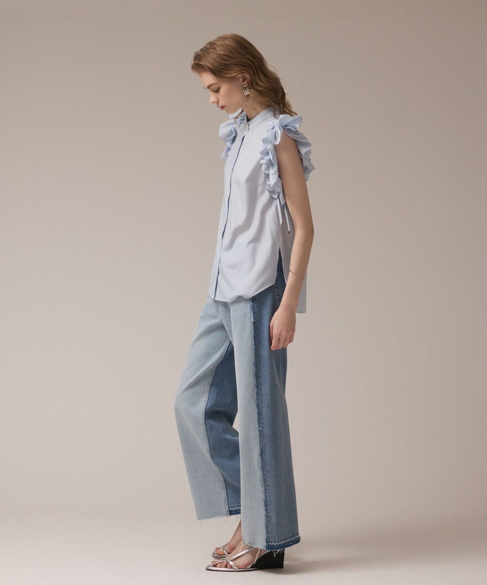 GRACE CONTINENTAL マルチフリルノースリーブブラウス 