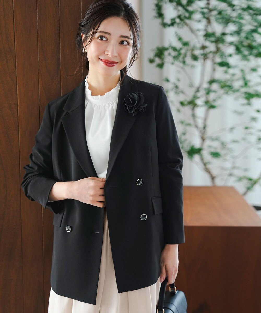 ANY SIS L セレモニーダブルクロス テーラードジャケット 