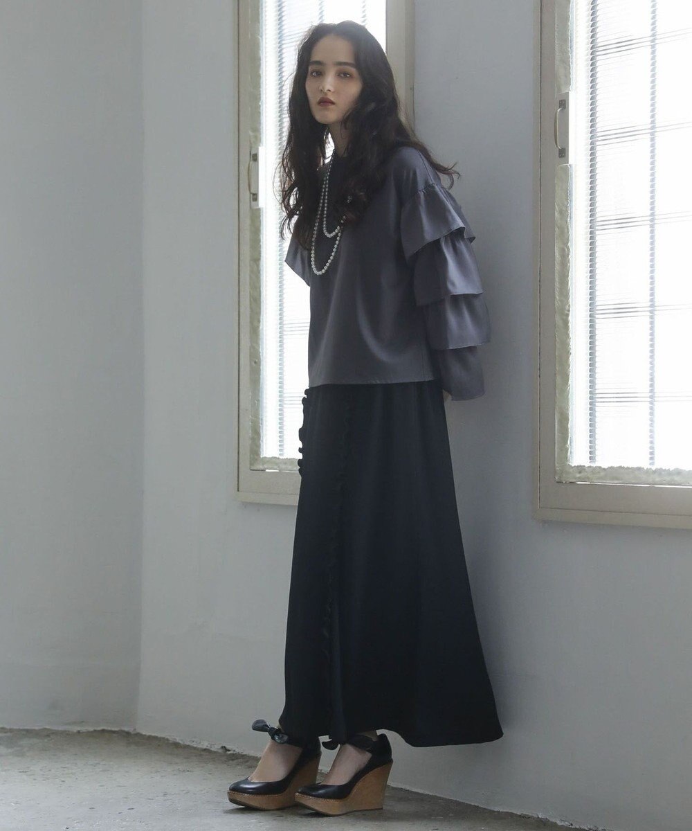 Green Parks ■ＥＳＣＡＲ　フロントフリルフレアスカート 